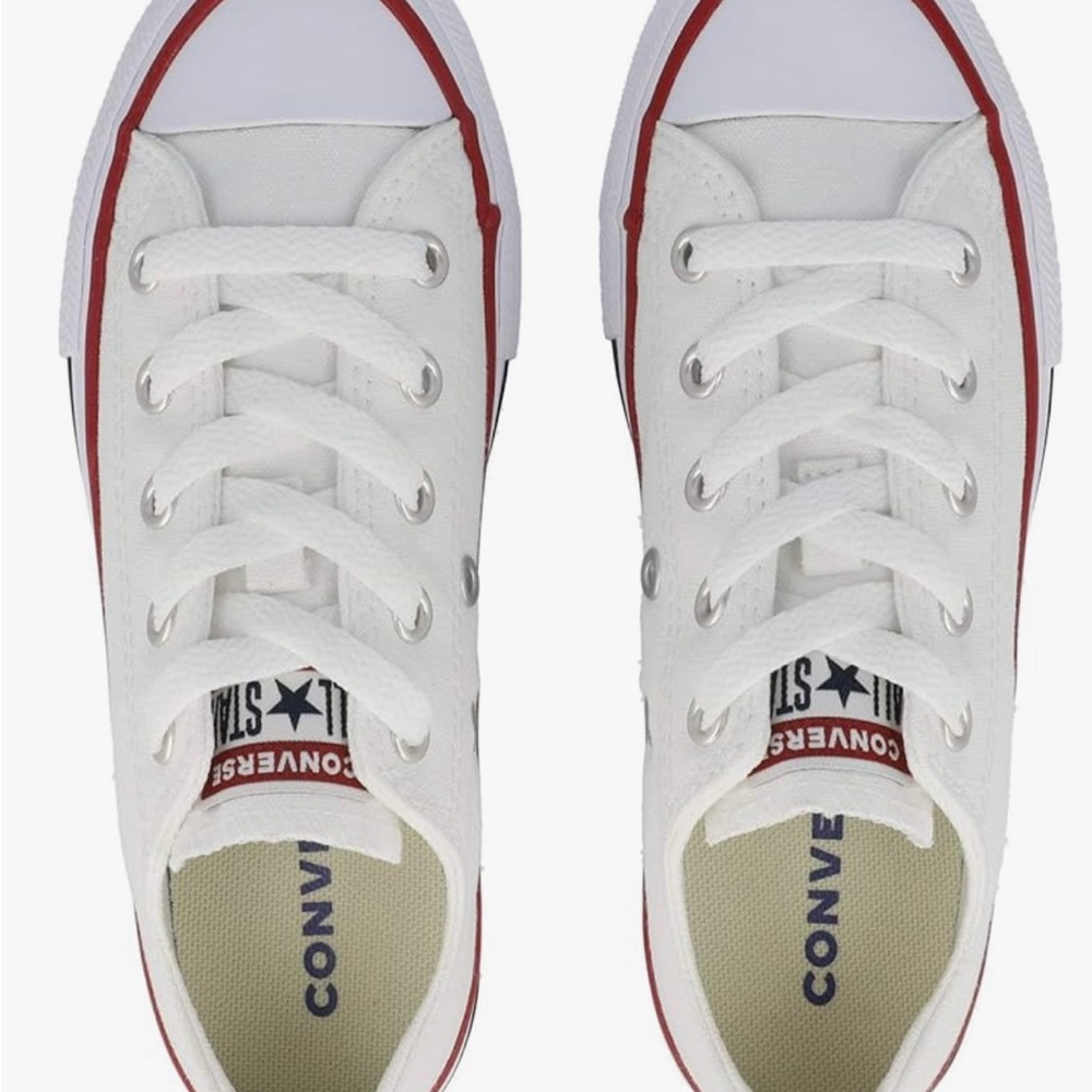 Converse Unisex Kids White and Red Sneakers